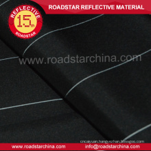 Soft reflective polyester fabric with silver thread